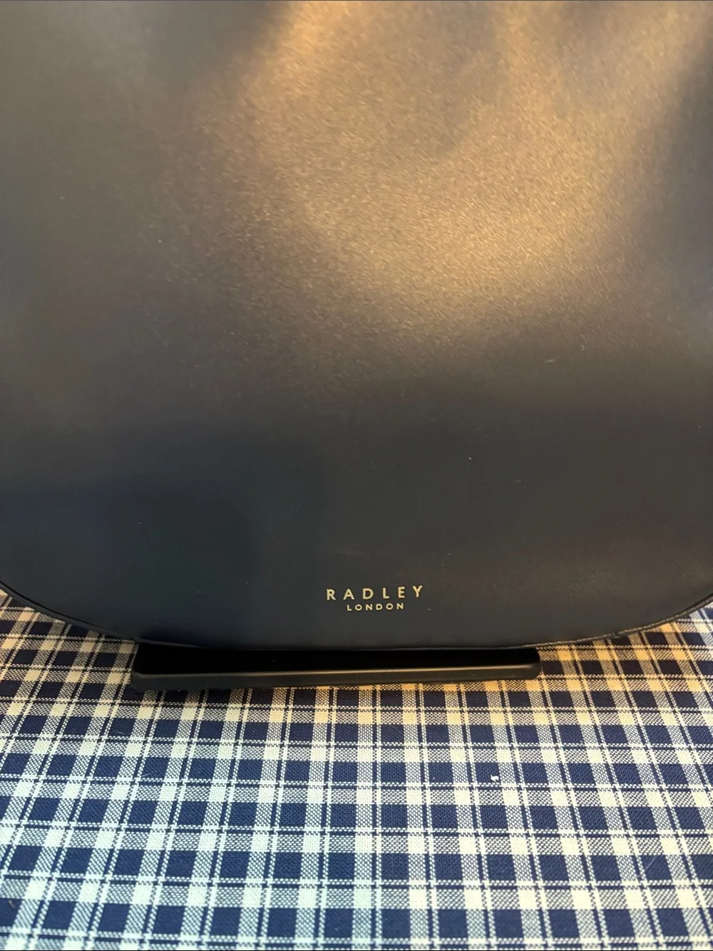 RADLEY LONDON Navy Curved Leather Shoulder Bag